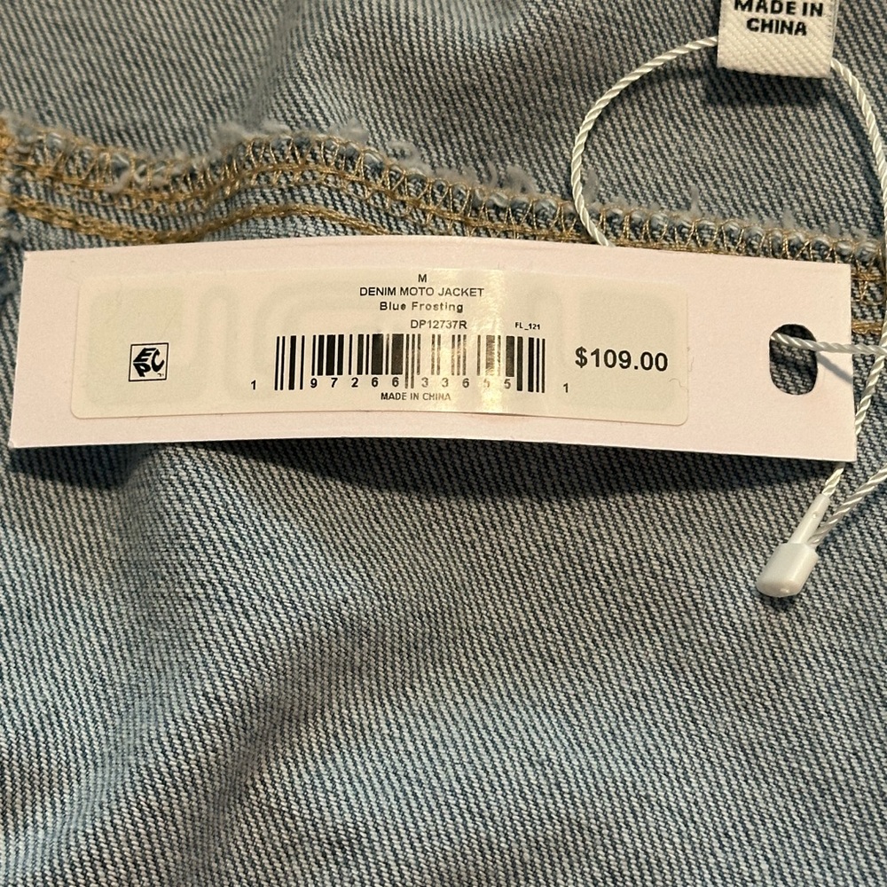 Steve Madden Denim Moto Jacket - Picture 8 of 9